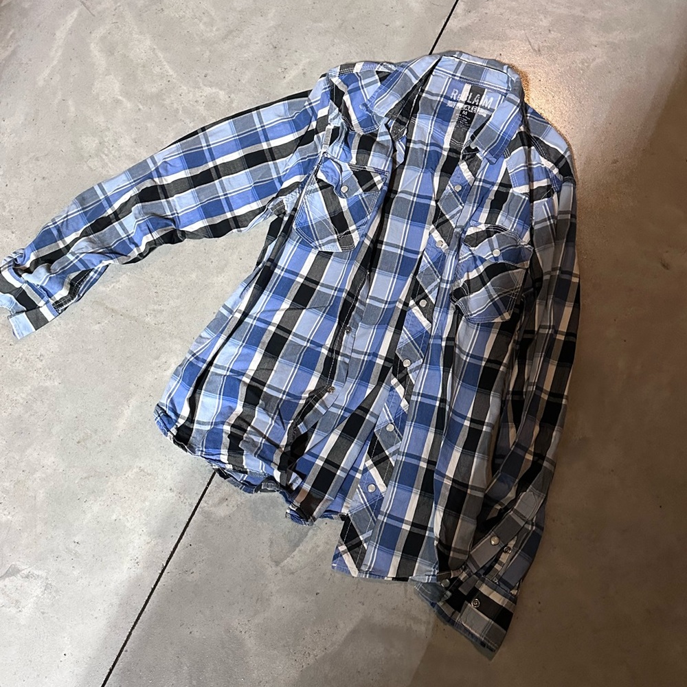 Reclaim men’s plaid shirt